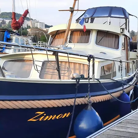 ספינת מלון Houseboat Cosy Et Atypique A Le Zimon *